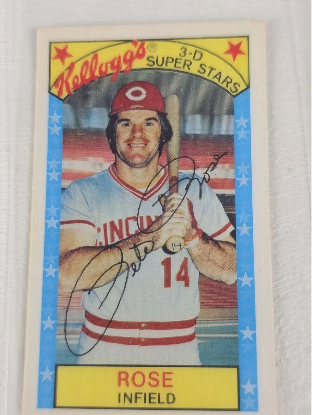 Pete Rose Reds Phillies Kellogg's Card Lot With Grenada Stamp